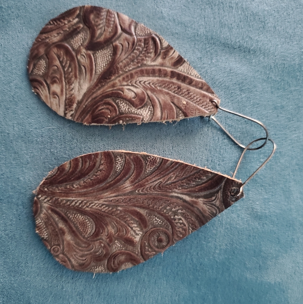 Leather punch earring. Multi style